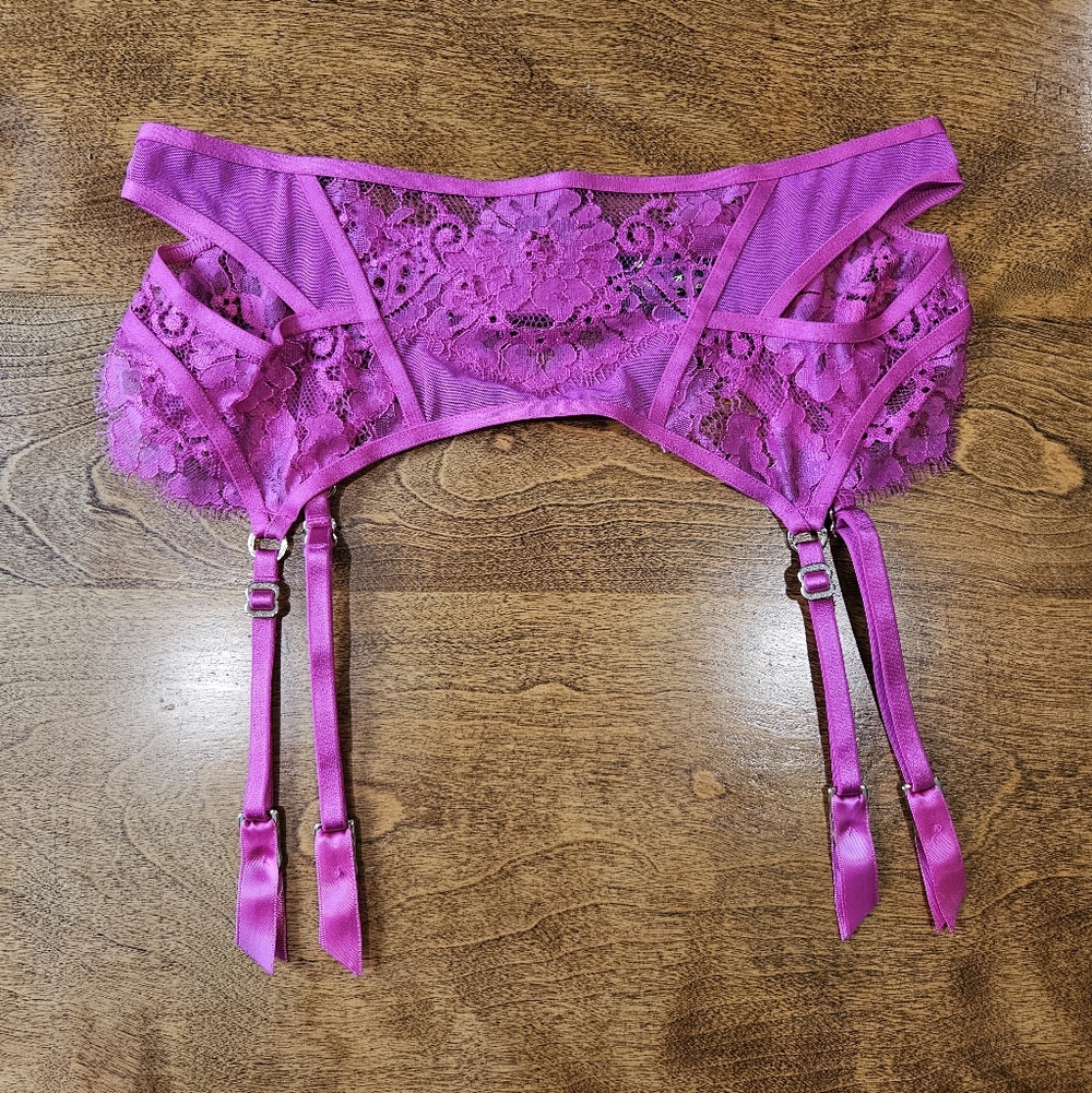 Honey Birdette Vanessa Pink Garter Belt Size Small- Like New